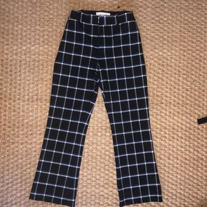 Cropped Plaid Pants